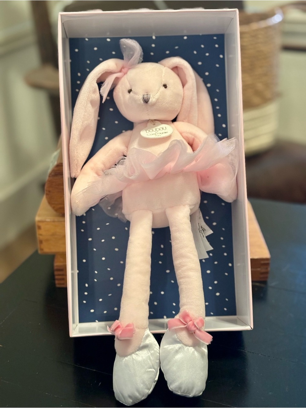 MY DOUDOU BALLERINA BUNNY Pink Tutu Doudou et Compagnie Paris NEW
